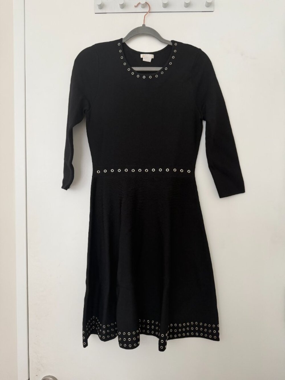 Shoshanna Grand Long-sleeve A-line Dress Black - Picture 2 of 4